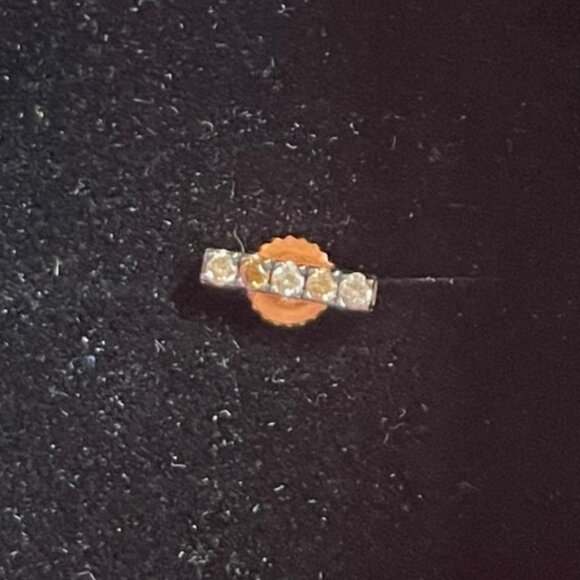 Selin Kent NYC Terra Incognita 14K Rose Gold & Diamonds Bar Stud (Single Only) - Picture 2 of 13